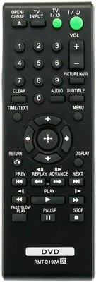 Akshita RMT-D0197A DVD Compatible For DVD Player Remote Control SONY Remote Controller(Black)