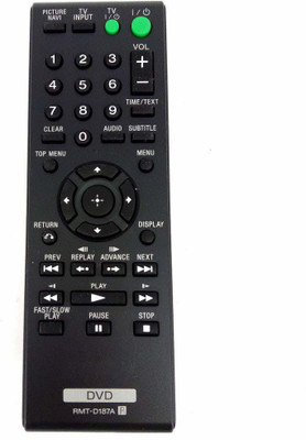 Akshita RMT-D0187A DVD Compatible For DVD Player Remote Control SONY Remote Controller(Black)