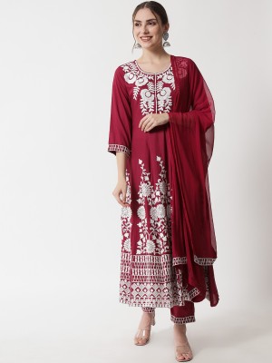 Amira's Floral Print Kurta, Trouser/Pant & Dupatta Set