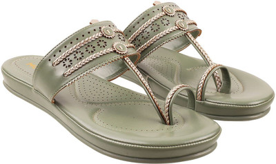 MOCHI Women Flats(Green , 5)
