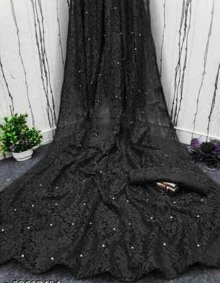 Aarya creation Self Design Bollywood Net Saree(Grey)