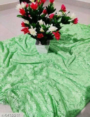 BRAHMANI TEXTILE Self Design Bollywood Net Saree(Light Green)