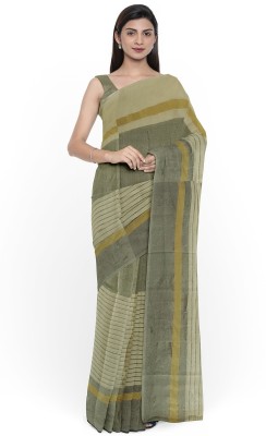 Saadhvi Printed Daily Wear Cotton Silk Saree(Cream)