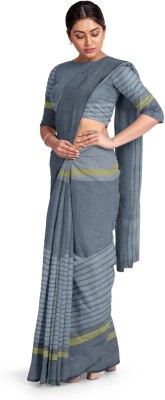 Saadhvi Printed Daily Wear Cotton Silk Saree(Grey)