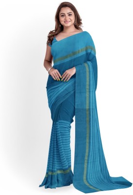 Samai Printed Daily Wear Cotton Silk Saree(Light Blue)