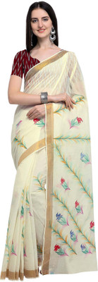 70% OFF on Jevi Prints Hand Painted Bollywood Pure Cotton Saree(Cream) 70% OFF on Jevi Prints Hand Painted Bollywood Pure Cotton Saree(Cream)
