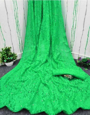 BRAHMANI TEXTILE Embellished Bollywood Net Saree(Light Green)