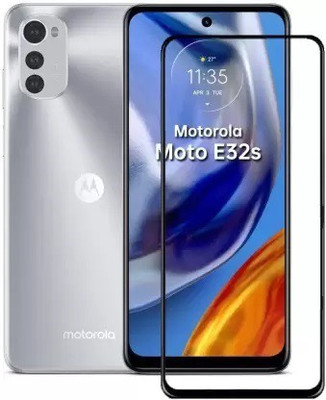 welldesign Edge To Edge Tempered Glass for Moto E32s, MOTOROLA Moto E32s(Pack of 1)