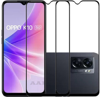 AARERED Edge To Edge Tempered Glass for Oppo K10, Oppo K10 5G(Pack of 2)