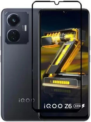 LIKEDESIGN Edge To Edge Tempered Glass for iQOO Z6 44W, Vivo iQOO Z6 44W, iQOO Z6(Pack of 1)