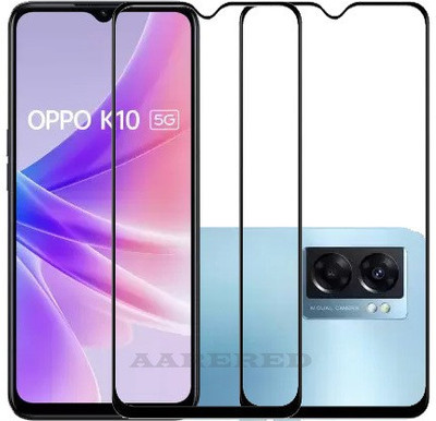 AARERED Edge To Edge Tempered Glass for Oppo K10, Oppo K10 5G(Pack of 2)
