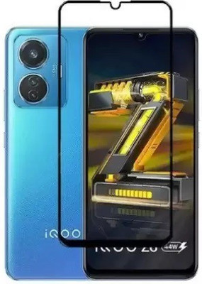 LIKEDESIGN Edge To Edge Tempered Glass for iQOO Z6 44W, Vivo iQOO Z6 44W, iQOO Z6(Pack of 1)