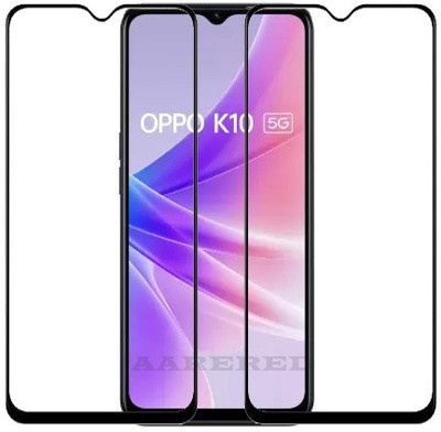AARERED Edge To Edge Tempered Glass for Oppo K10, Oppo K10 5G(Pack of 2)