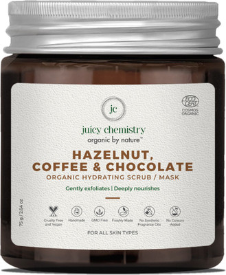 Juicy Chemistry Hazelnut, Coffee & Chocolate -Organic Hydrating Scrub/Mask Scrub(75 g)