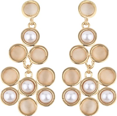 SILVER SHINE Atrractive Delicated Patry Wear Pearl Earring For Women Girl Alloy Drops & Danglers