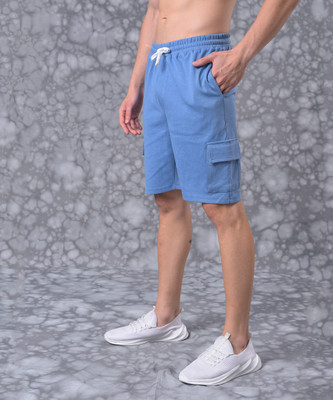 CAMPUS SUTRA Solid Men Blue Regular Shorts