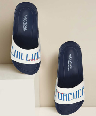 FLYING MACHINE Men Slides(Navy , 7)