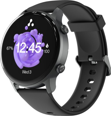 Ambrane Wise-roam 1.28″ Full HD display,bluetooth calling and complete health tracking Smartwatch  (Black Strap, Regular)
