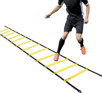 reform Ladder 4 Meter Speed Training Ladder with 8 Adjustable Rungs Speed Ladder(Yellow)