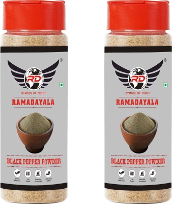 RAMADAYALA Black Pepper Powder / Kali Mirch 100 Gms (Pack of 2) Sprinkler(2 x 100 g)