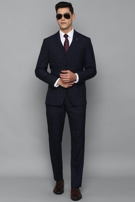 Allen Solly Single Breasted - 2 button Checkered Men Suit
