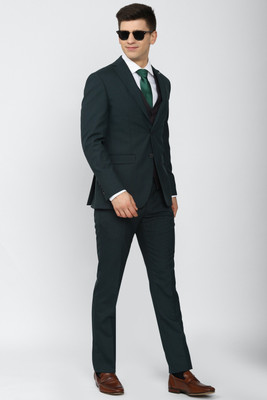 PETER ENGLAND Single Breasted - 2 button Solid Men Suit