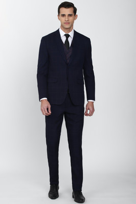 VAN HEUSEN Single Breasted Checkered Men Suit