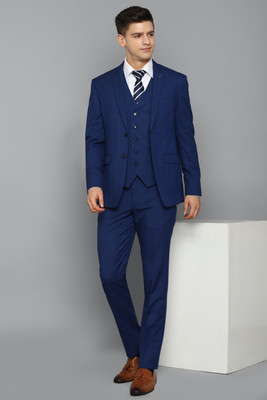Allen Solly Single Breasted - 2 button Checkered Men Suit