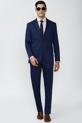 PETER ENGLAND Single Breasted - 2 button Solid Men Suit