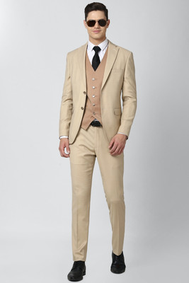 PETER ENGLAND Single Breasted - 2 button Solid Men Suit