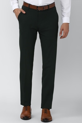 PETER ENGLAND Slim Fit Men Green Trousers