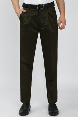 PETER ENGLAND Regular Fit Men Green Trousers