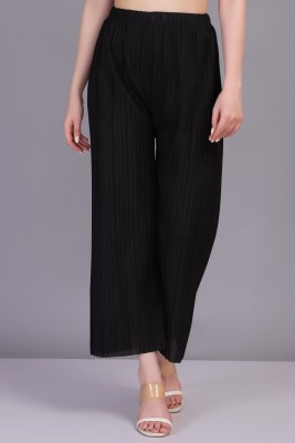 MIXOF Regular Fit Women Black Trousers