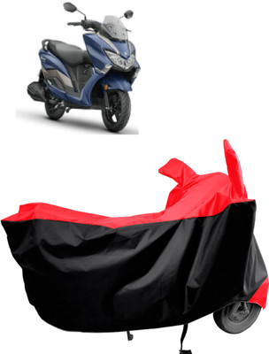 Amexride Two Wheeler Cover for Suzuki(Burgman Street, Red, Black)