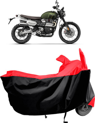 Amexride Two Wheeler Cover for Triumph(Scrambler 1200, Red)