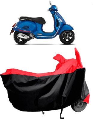 Amexride Two Wheeler Cover for Vespa(GTS Super 300 BS6, Red)