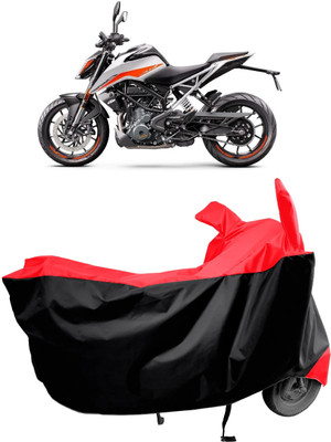 Amexride Two Wheeler Cover for KTM(390 Duke BS6, Red, Black)