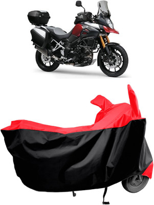 Amexride Two Wheeler Cover for Suzuki(V Strom 1000, Red)