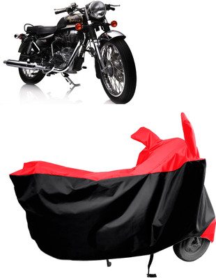 Amexride Two Wheeler Cover for Royal Enfield(Electra Delux, Red)