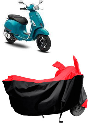 Amexride Two Wheeler Cover for Piaggio(Vespa, Red)