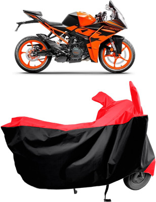 Amexride Two Wheeler Cover for KTM(RC 200, Red, Black)