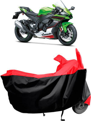 Amexride Two Wheeler Cover for Kawasaki(Ninja ZX 10R, Red)