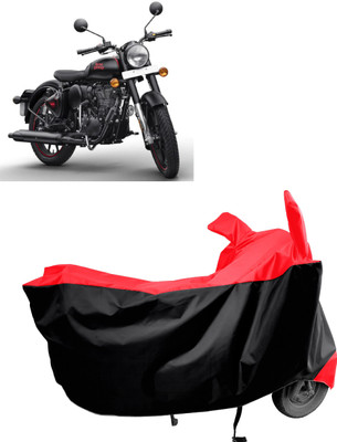 Amexride Two Wheeler Cover for Royal Enfield(350 BS6, Red)