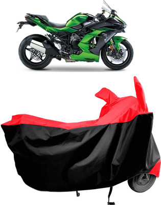 Amexride Two Wheeler Cover for Kawasaki(Ninja H2 SX, Red)