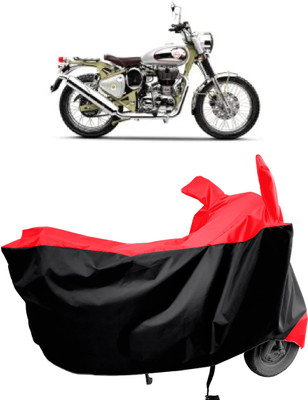Amexride Two Wheeler Cover for Royal Enfield(Bullet Trials 500, Red, Black)