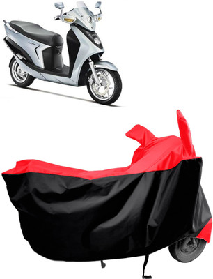 Amexride Two Wheeler Cover for Hero(Leap Hybrid SES BS6, Red)