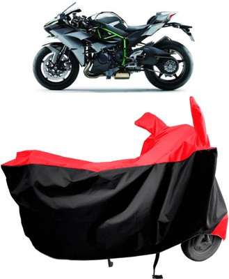 Amexride Two Wheeler Cover for Kawasaki(Ninja H2R, Red)