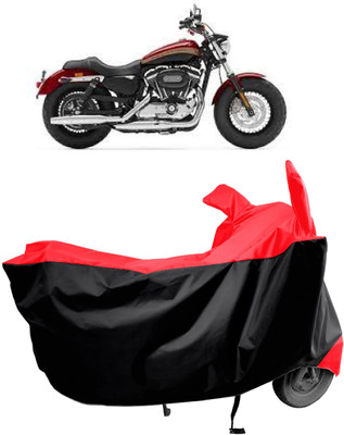 Amexride Two Wheeler Cover for Harley Davidson(1200 Custom, Red)