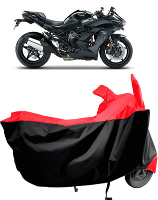 Amexride Two Wheeler Cover for Kawasaki(Ninja H2 SX BS6, Red)