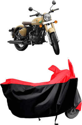 Amexride Two Wheeler Cover for Royal Enfield(Classic 350 Signals, Red)